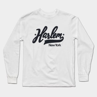 Vintage Harlem New York - Retro Harlem Logo - Harlem Shirt Long Sleeve T-Shirt